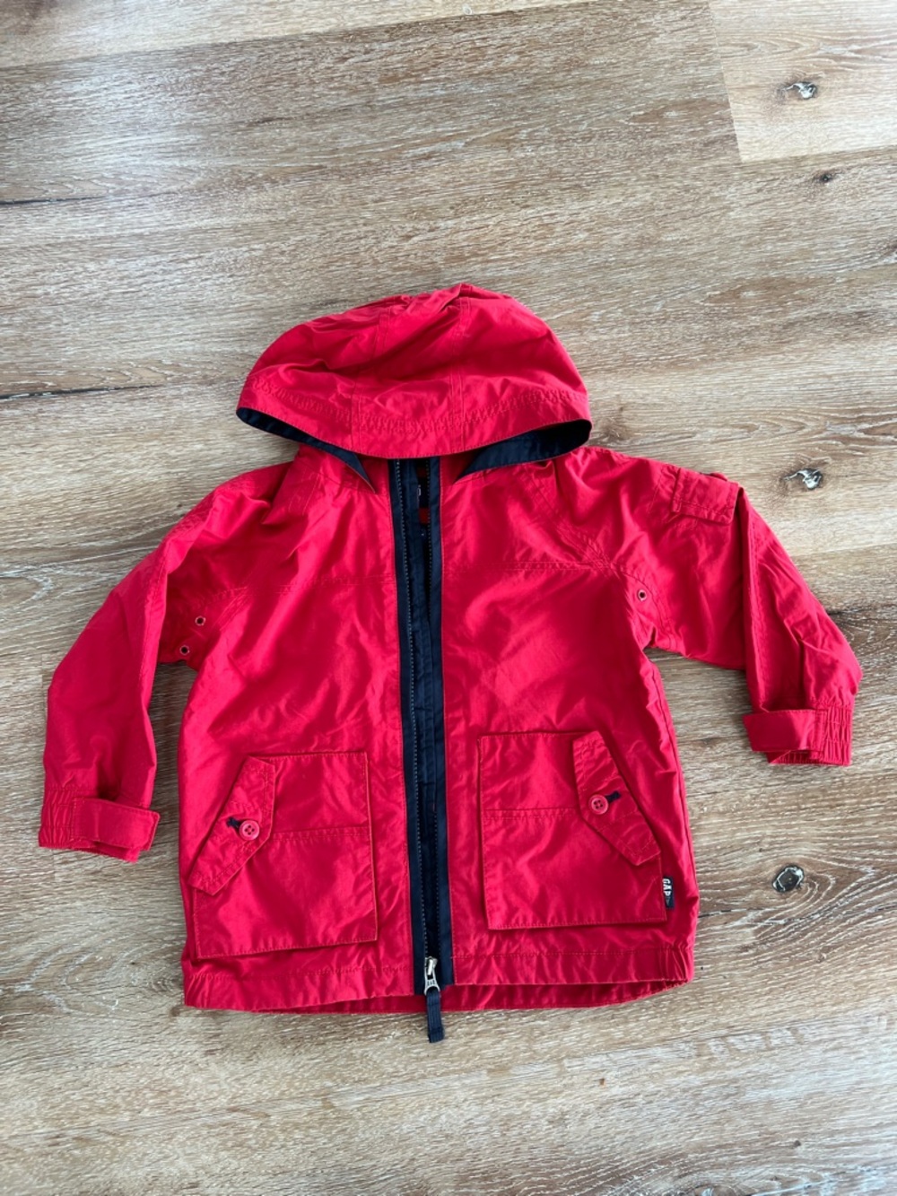 GAP Red Hooded Kids Spring Jacket Windbreaker Size 5 or 5T